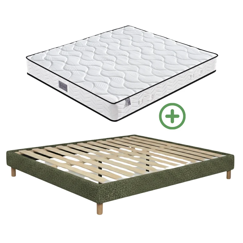 Ensemble lit et matelas confort - Collection Bouclette