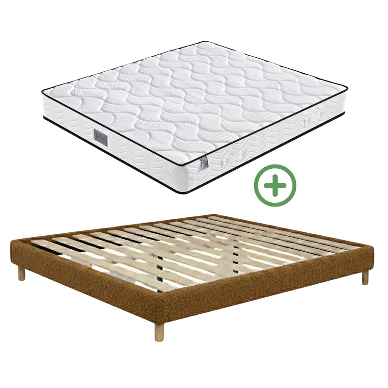 Ensemble lit et matelas confort - Collection Bouclette