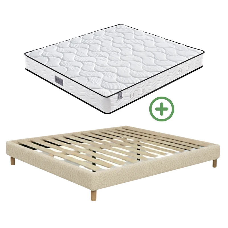 Ensemble lit et matelas confort - Collection Bouclette