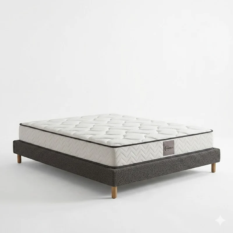 Ensemble lit et matelas confort - Collection Bouclette