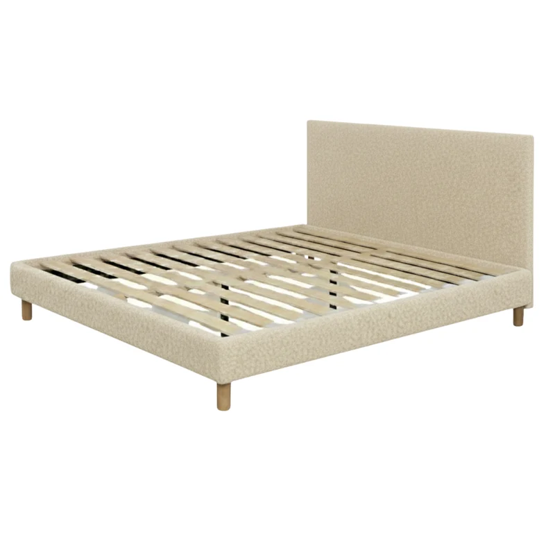 Ensemble avec lit fixe et matelas d'hôtel - Collection Bouclette