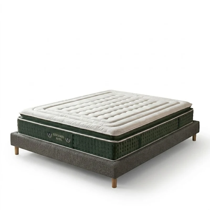 Ensemble literie complet avec lit et matelas d'hôtel - Collection Bouclette