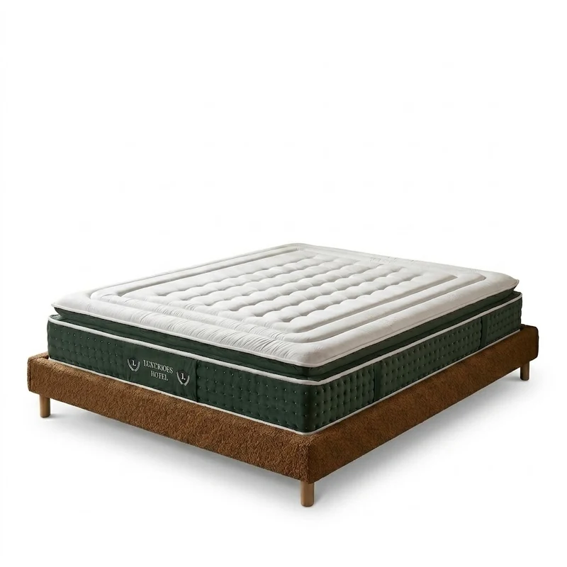 Ensemble literie complet avec lit et matelas d'hôtel - Collection Bouclette