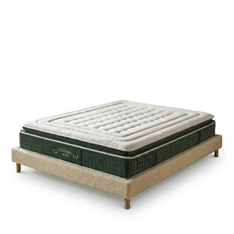 Ensemble literie complet avec lit et matelas d'hôtel - Collection Bouclette