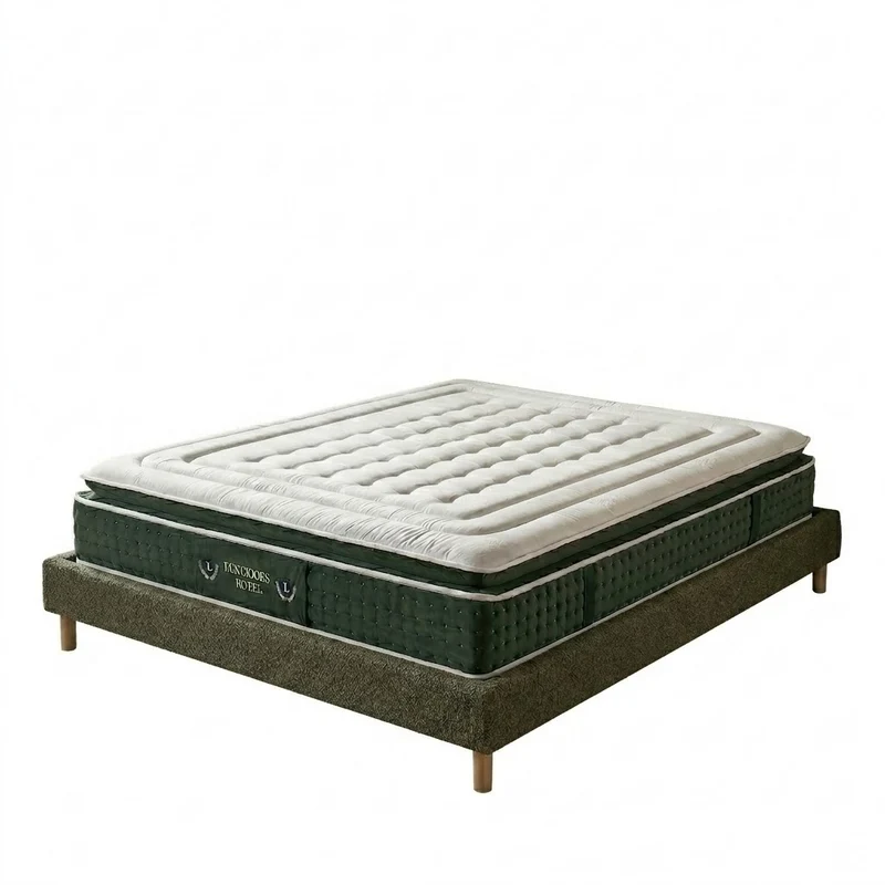 Ensemble literie complet avec lit et matelas d'hôtel - Collection Bouclette