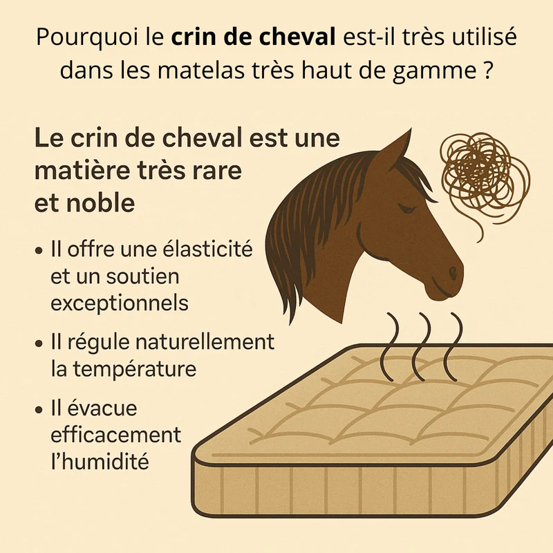 Matelas latex, crin de cheval, mémoire de forme et ressorts - Collection Signature