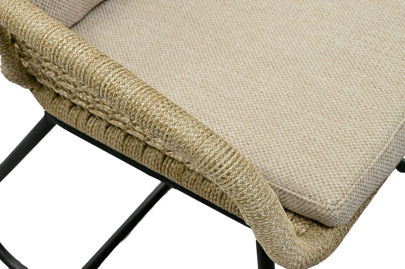 Zeo Living Diningsessel "Portofino" schwarz/natur