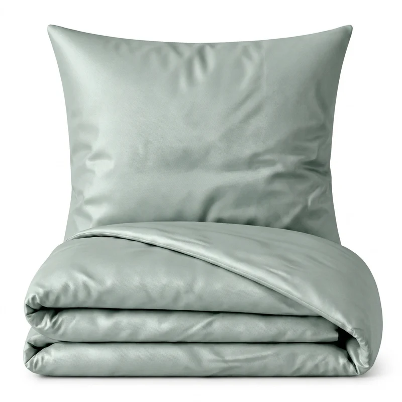Bettwäsche Set: Baumwoll-Satin salbei