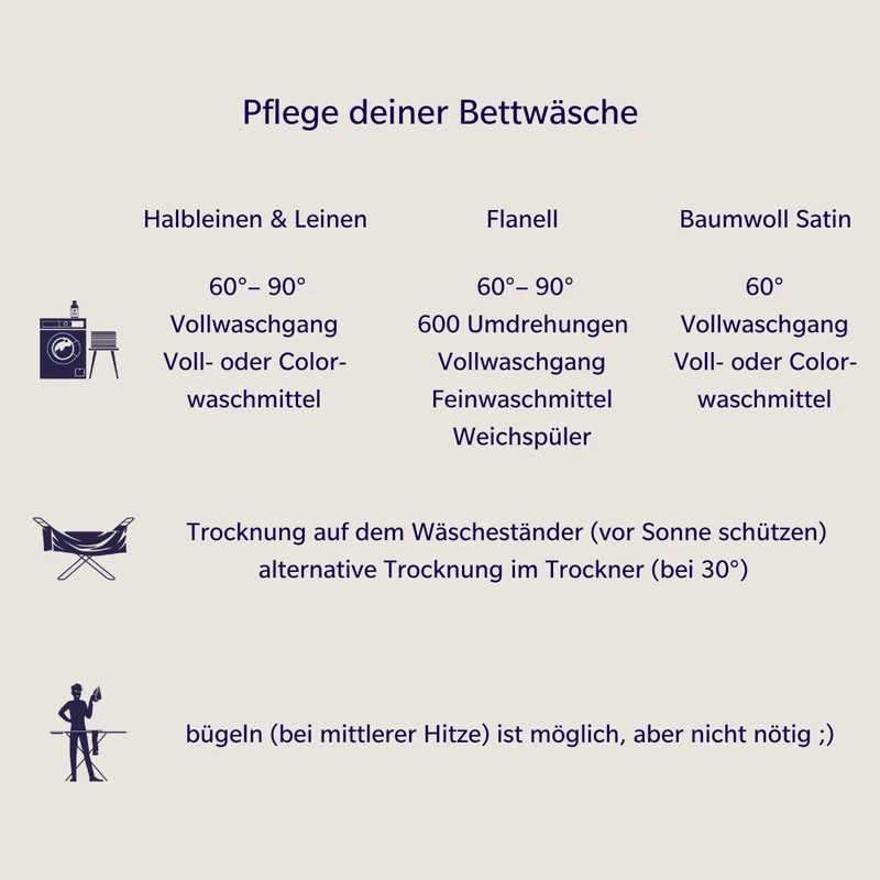 Bettwäsche Set: Baumwoll Satin sand
