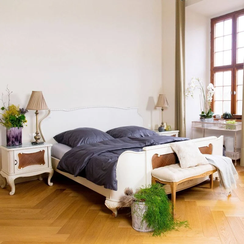 Bettwäsche Set: Baumwoll Satin dunkelgrau