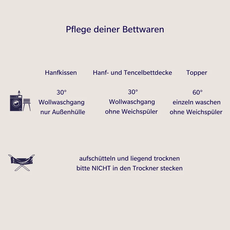 Sommerbettdecke Hanf