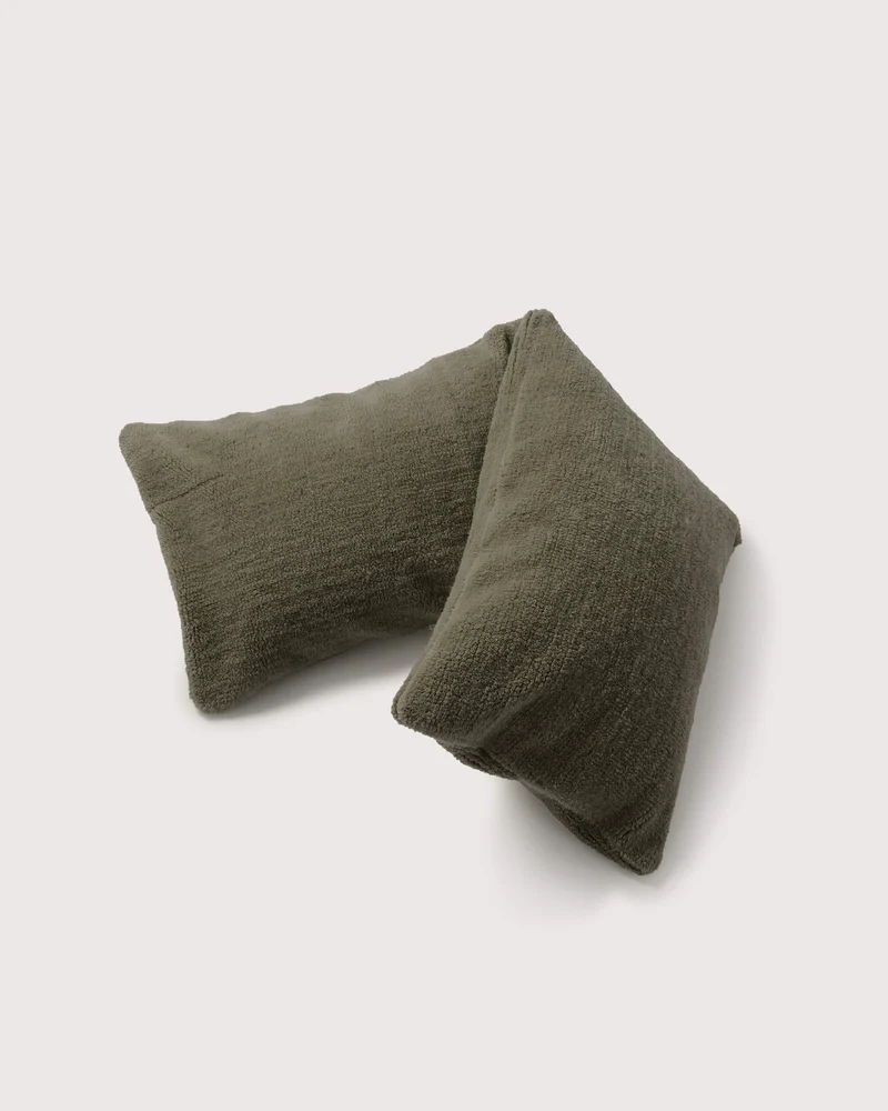 bedMATE Kussenhoes Furry Dark Olive
