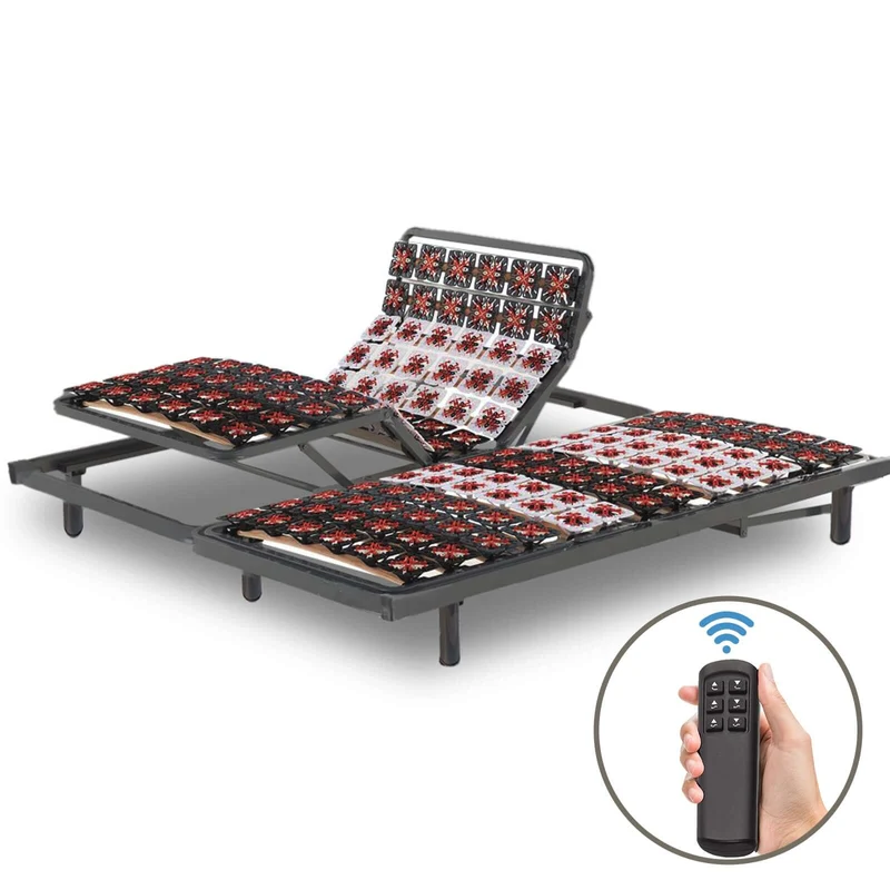 Sommier électrique, orthopédique à plots, matelas relaxation inclus - Collection Technoflex