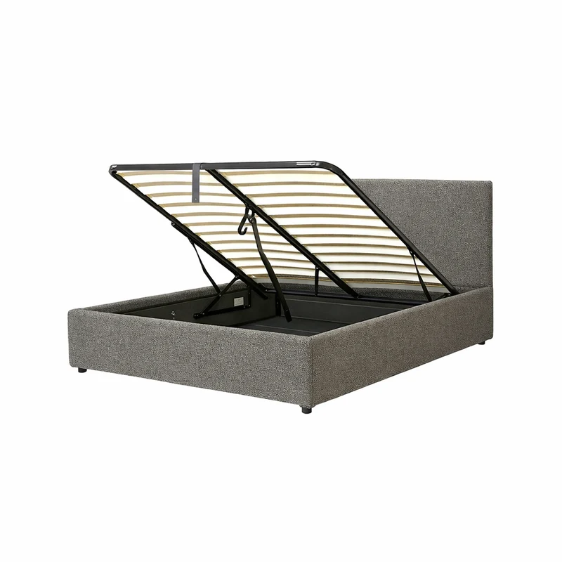Lit coffre électrique avec tête de lit, bouclette, télécommande - Collection Futura design