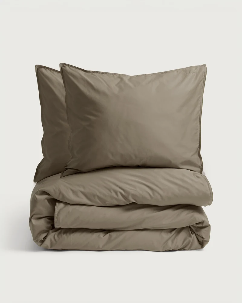 Beddengoed Set Satijn Taupe Grey