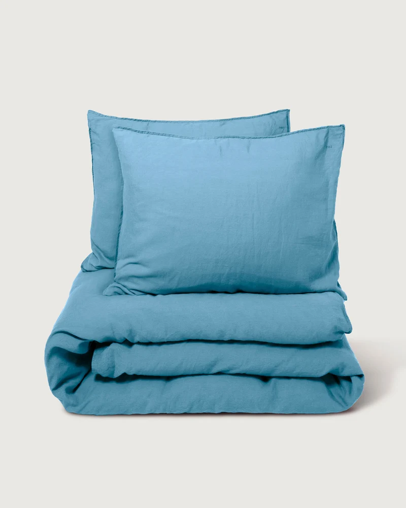 Bettwäsche-Set Leinen True Blue