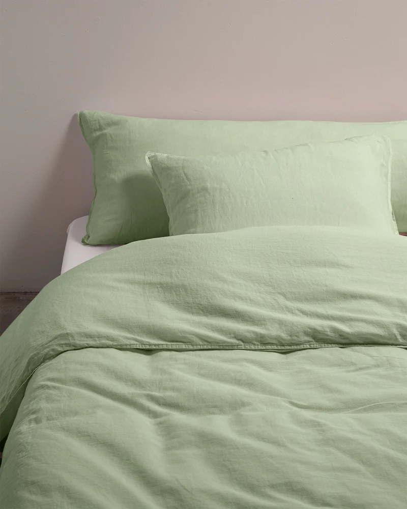 Beddengoed Set Linnen Green Mint