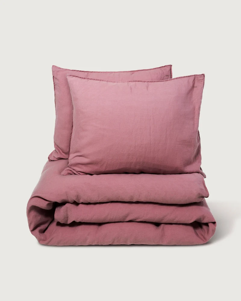 Bettwäsche-Set Leinen Mauve Rose