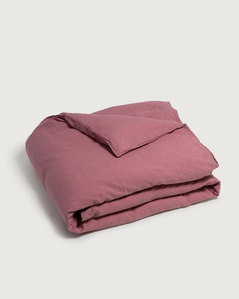 Bettwäsche-Set Leinen Mauve Rose