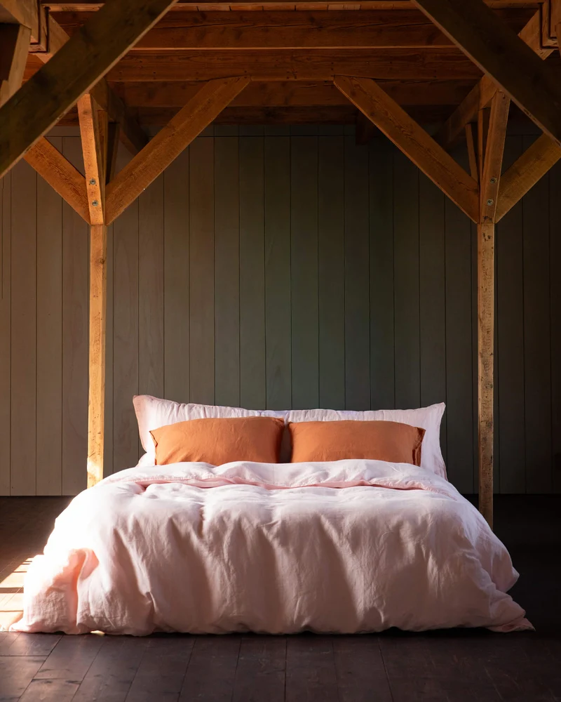 Beddengoed Set Linnen Shell Pink
