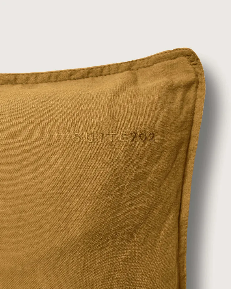 Bettwäsche-Set Leinen Khaki Gold
