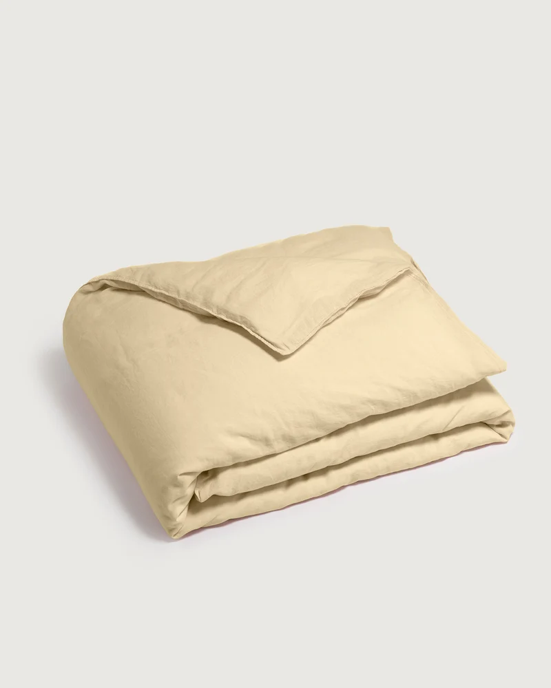 Dekbedovertrek Linnen Creamy Yellow