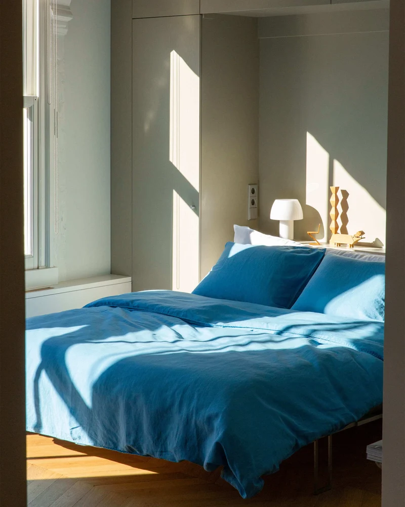 Beddengoed Set Linnen True Blue