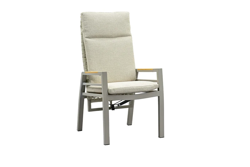 De Vries Diningsessel "Montana" Alu/Rope light taupe
