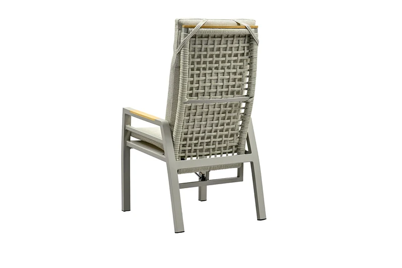 De Vries Diningsessel "Montana" Alu/Rope light taupe