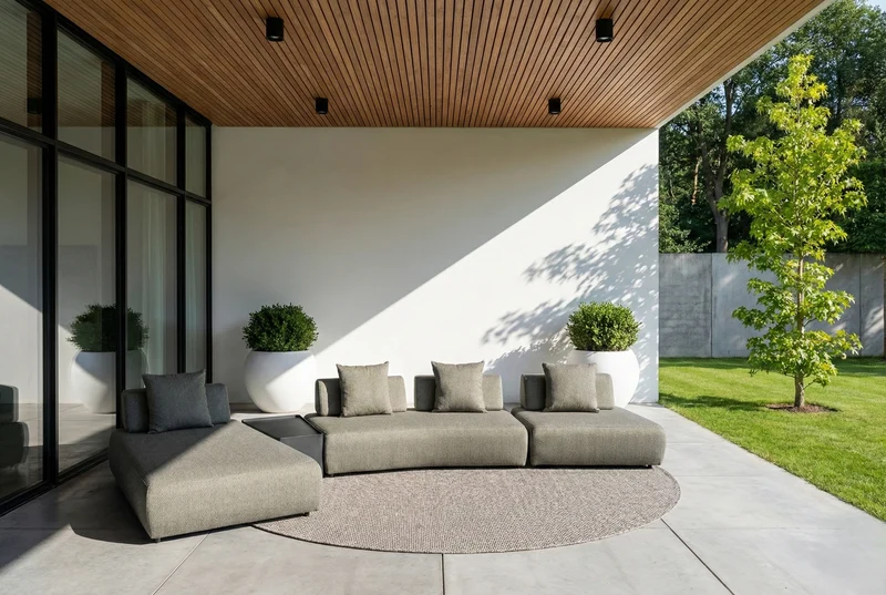 Zeo Living Lounge "Geometry" Olefin Anthrazit