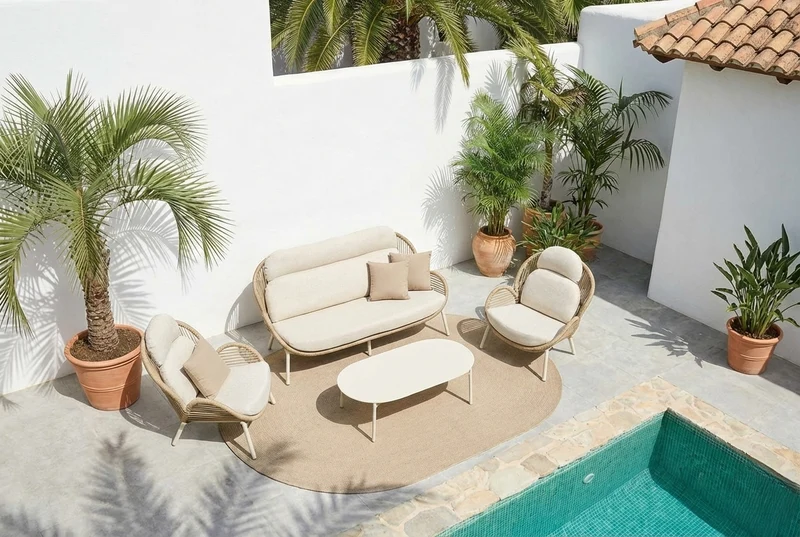 Zeo Living Lounge "Vigo" Alu/Rope