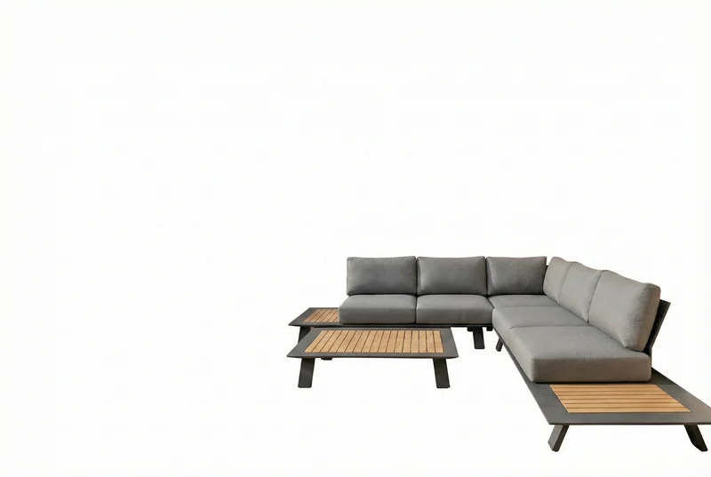 Zeo Living Lounge "Neverland Teak" Aluminium/Teakholz