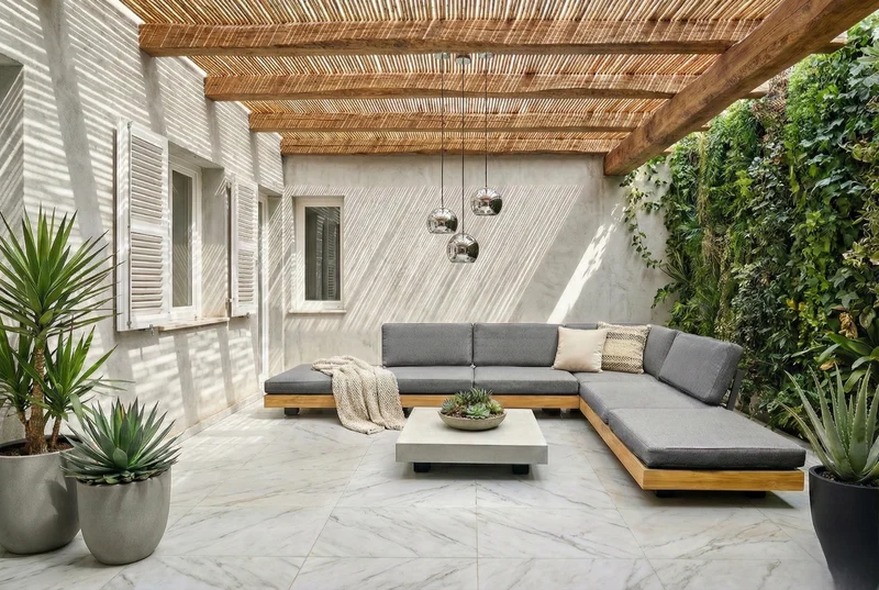 Zeo Living Lounge "Los Angeles" Aluminium/Teakholz