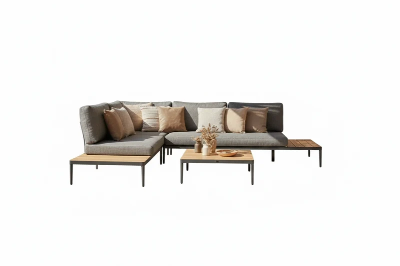 Zeo Living Lounge "Cubaro" Teak/Aluminium
