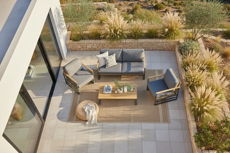 Zeo Living Lounge "Stanton" Alu/Teak