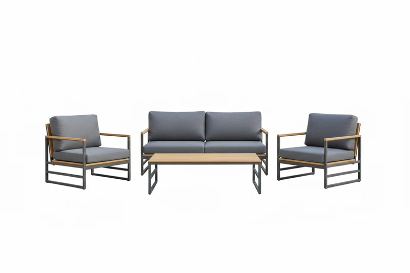 Zeo Living Lounge "Stanton" Alu/Teak