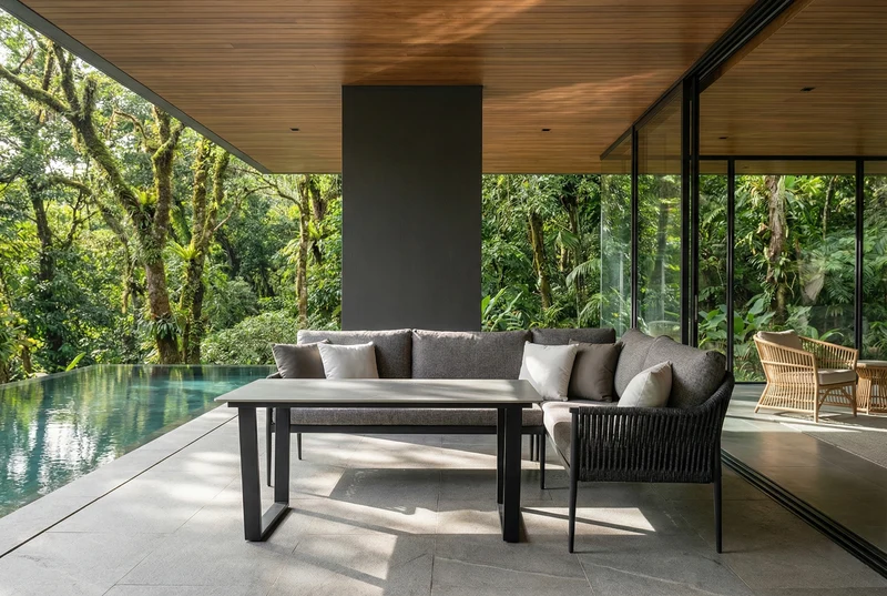 Zeo Living Dininglounge "Tango" anthrazit/anthrazit