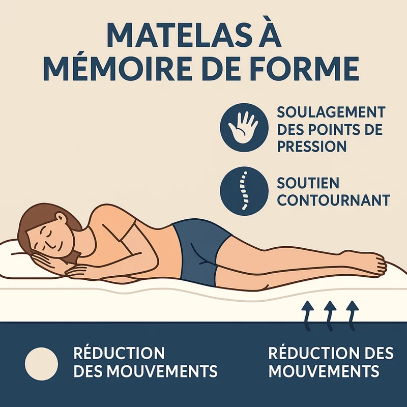 Matelas mousse HR+ et mémoire de forme - Collection Original