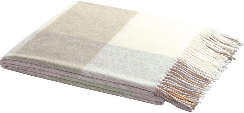Biederlack Plaid 130x170cm hellgrau