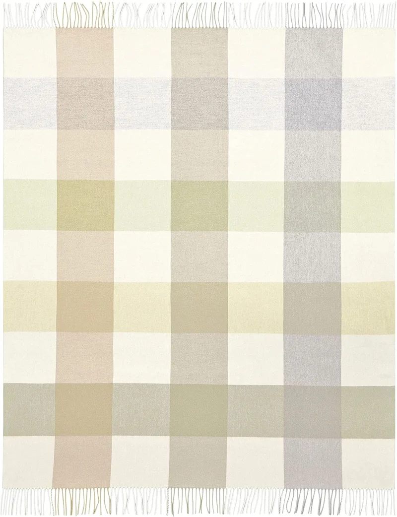 Biederlack Plaid 130x170cm hellgrau
