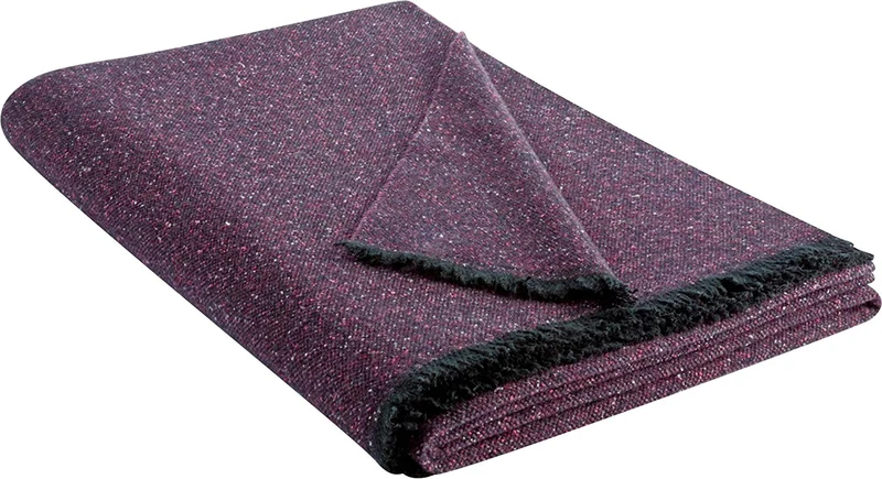 Biederlack Plaid Wolle Lila 130x170cm