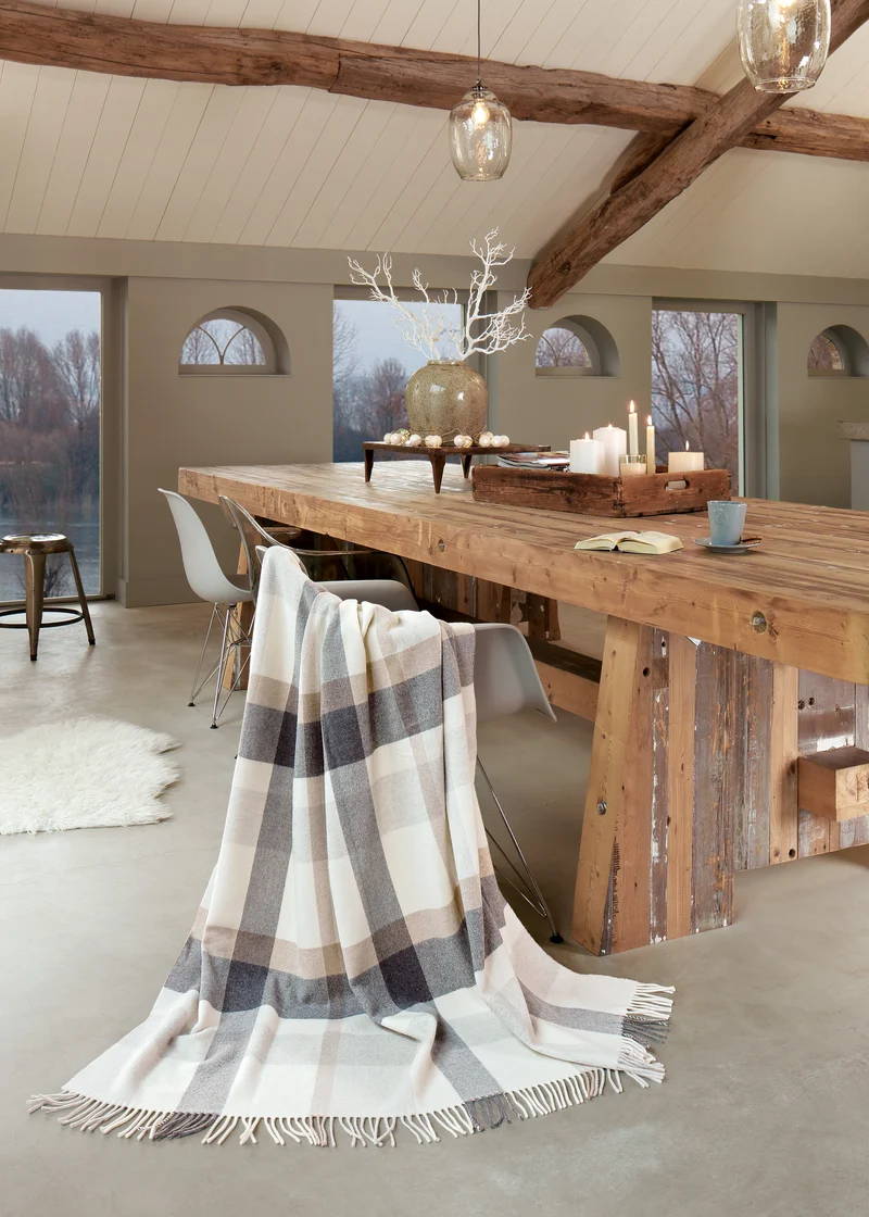 Biederlack Plaid Schurwolle Britta 130x170cm