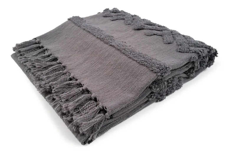 Magma Boho-Plaid Adara 130x170cm anthrazit