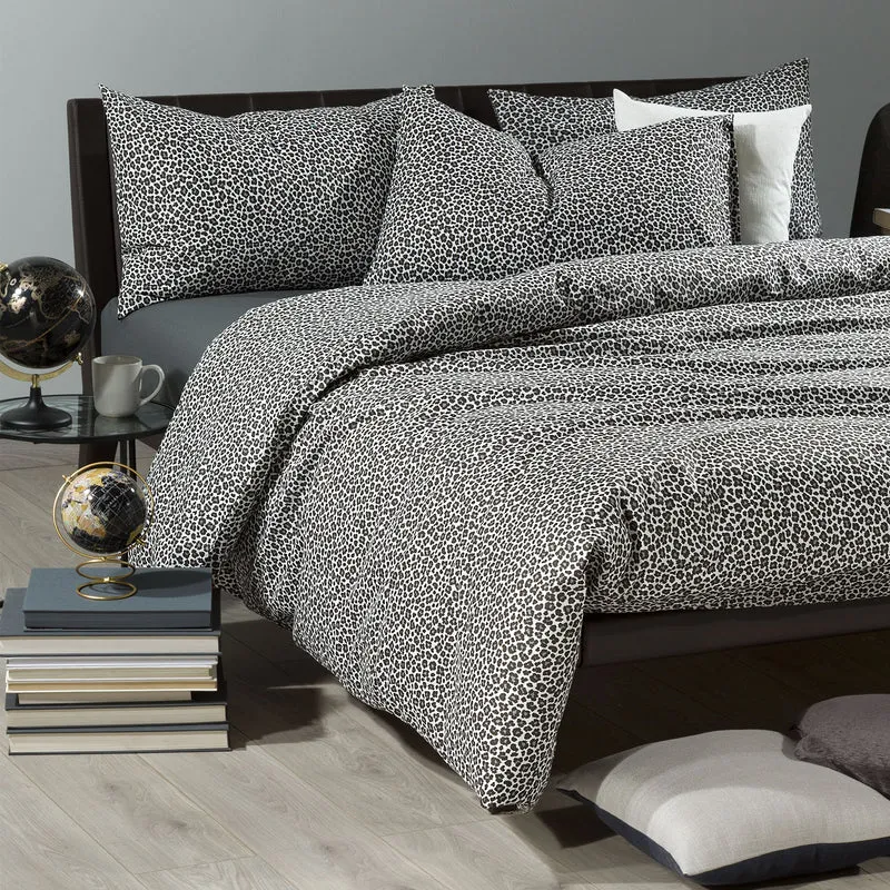 Completo Copripiumino leopard Moderno in Cotone