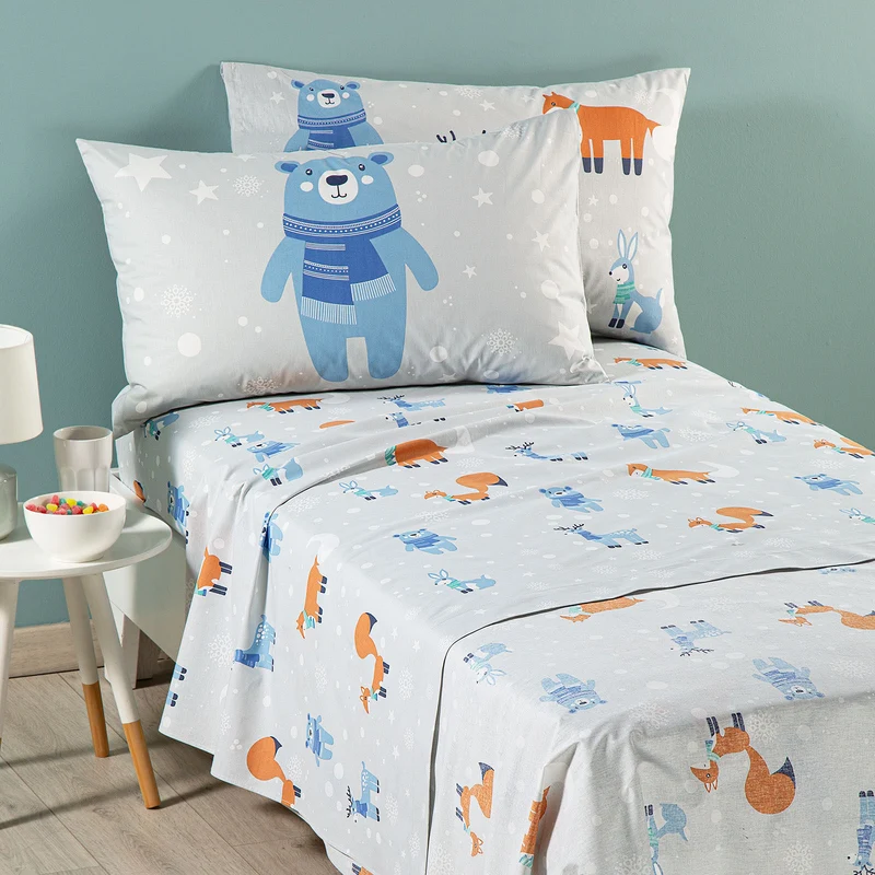 Completo Lenzuola teddy in Cotone