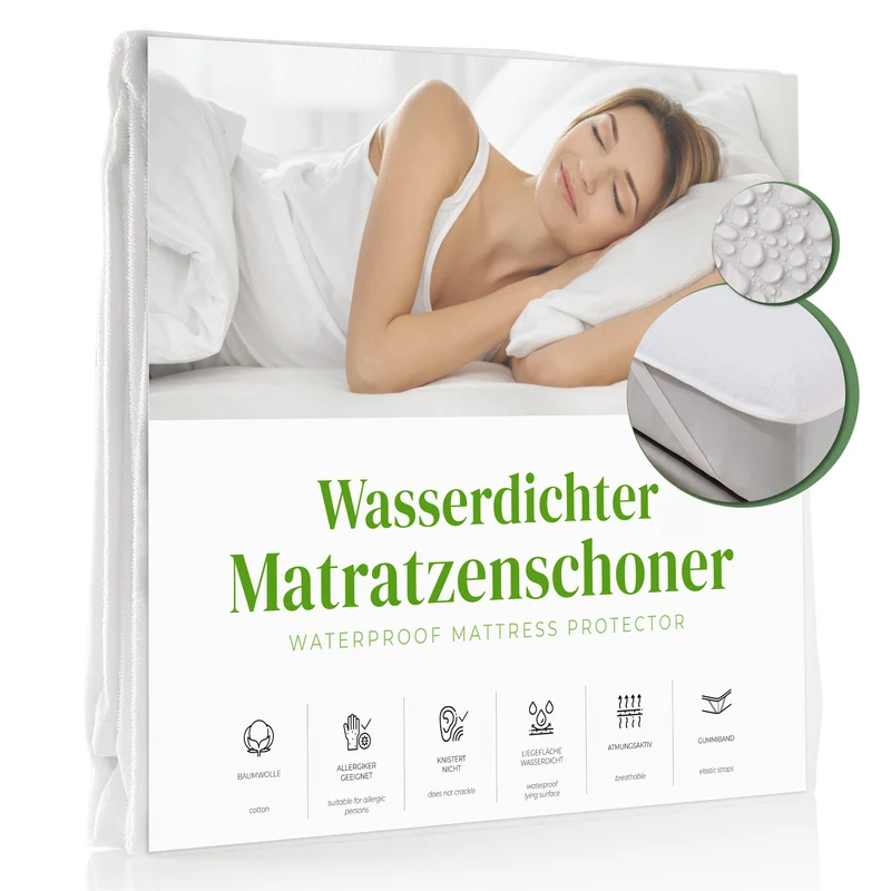 Wasserdichter Matratzenschoner Frottee-Baumwolle
