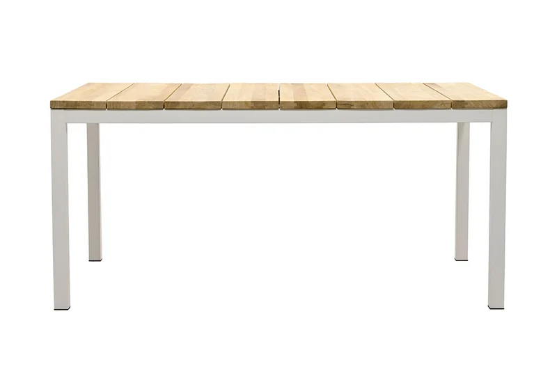 Zeo Living Gartentisch "Liverpool" 160 x 90 Teak/weiß