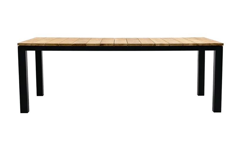 Zeo Living Gartentisch "Vancouver" Teak/Alu 220 x 100cm