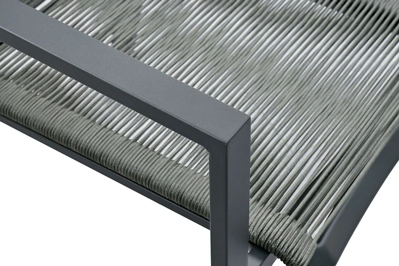 Zeo Living Stapelsessel DL 77 Rope mit Alu-Armlehne