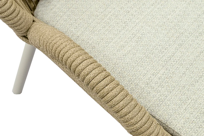Zeo Living Sessel "Vigo" Alu/Rope beige/natur